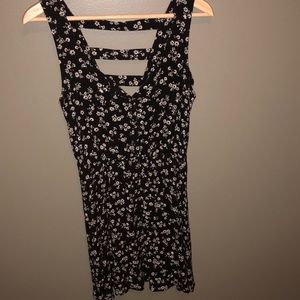 Black floral dress